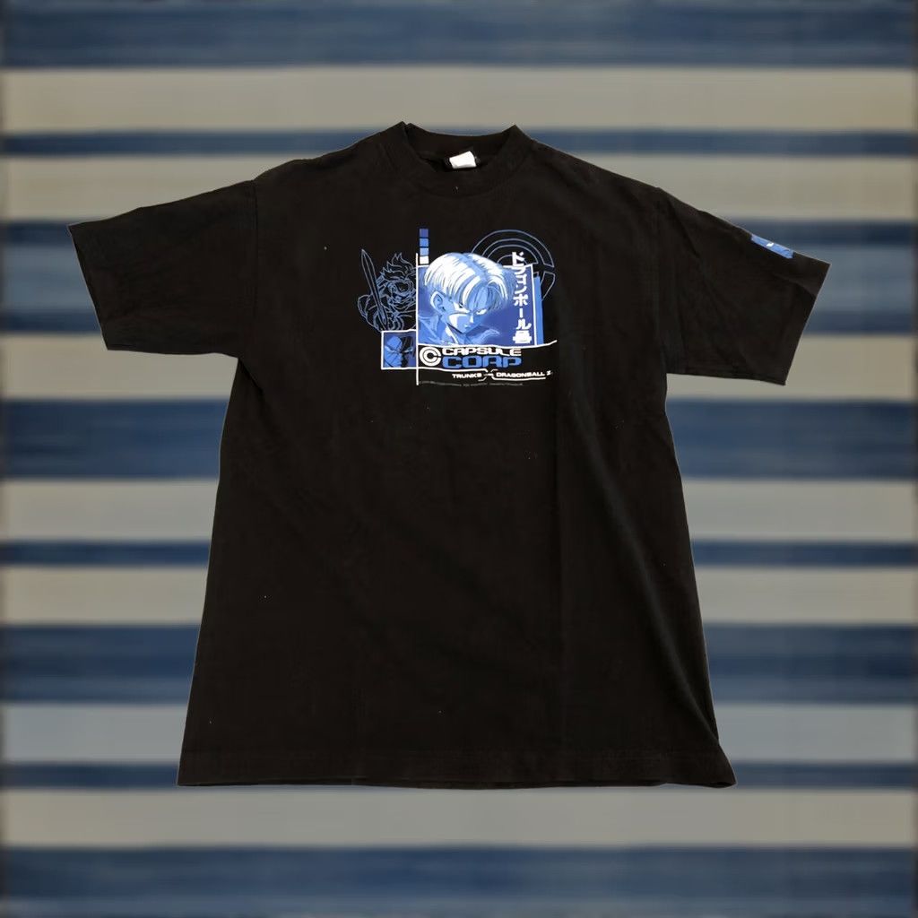 Vintage VINTAGE Dragon Ball Z Capsule Corp Trunks Tee Shirt Black Medium Shirt Mens Size US M / EU 48-50 / 2 - 1 Thumbnail
