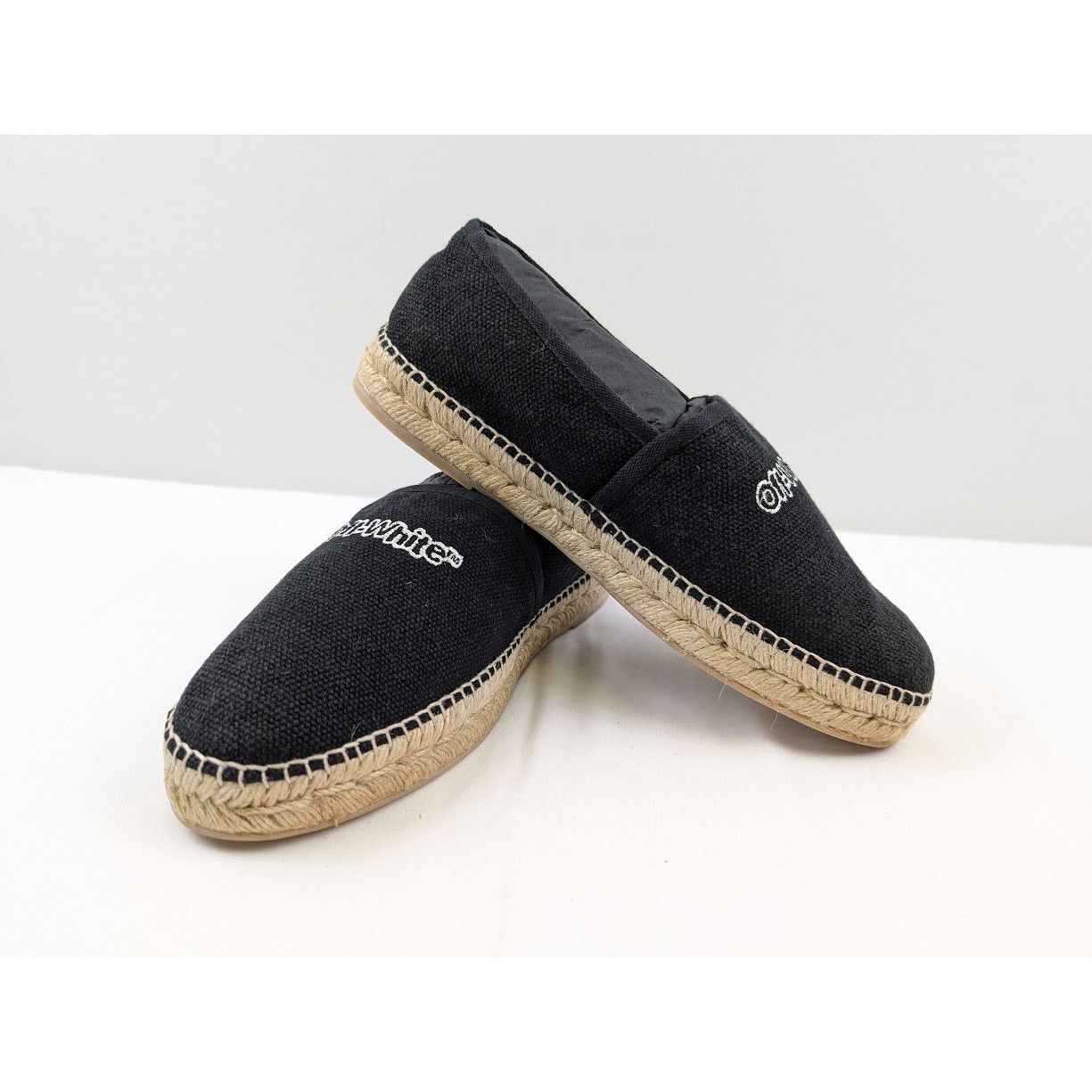 Off-White o1rshd1 Espadrilles Canvas in Black / White Size US 9 / EU 42 - 12 Thumbnail