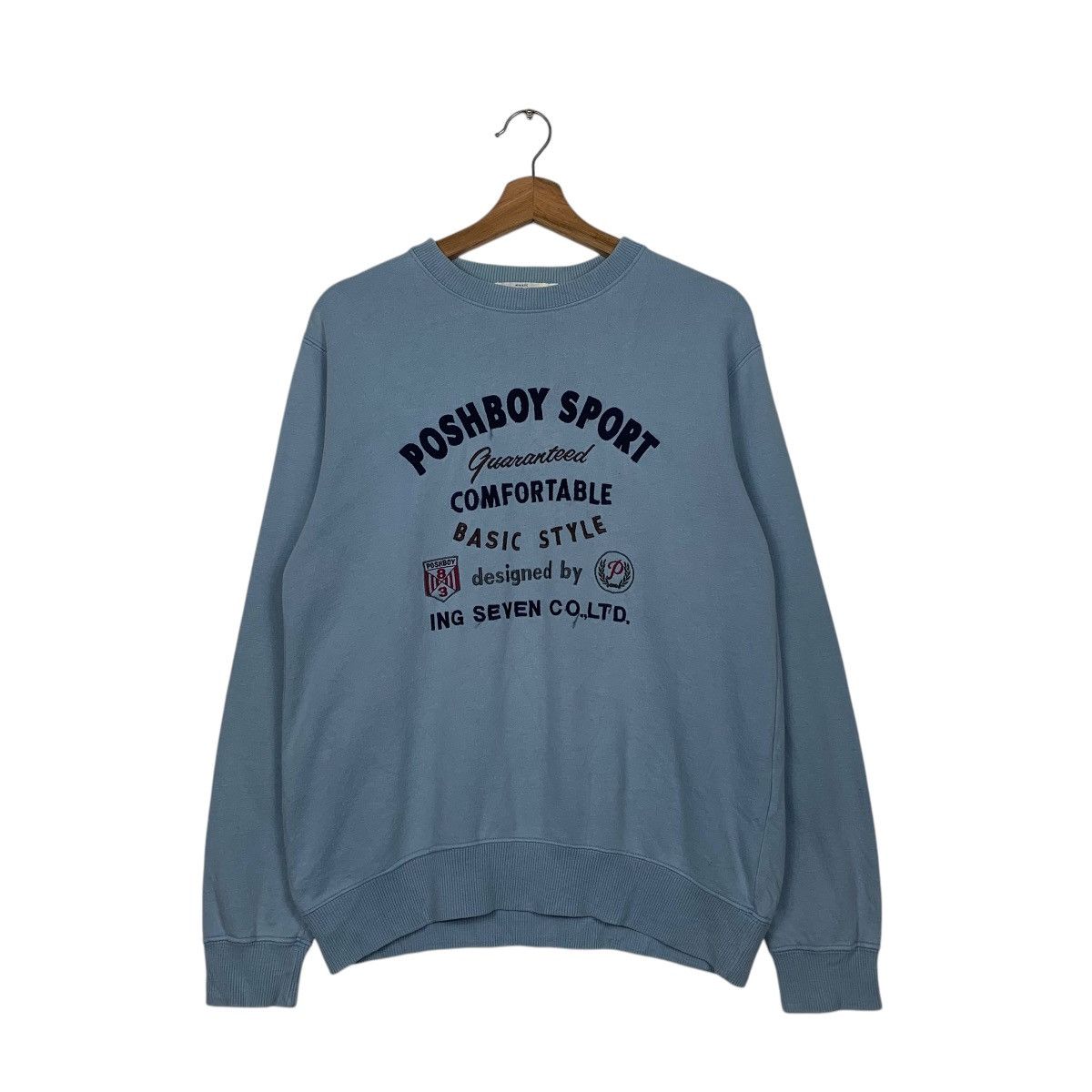 Japanese Brand Poshboy Sport Crewneck Sweatshirt Size US M / EU 48-50 / 2 - 1 Thumbnail