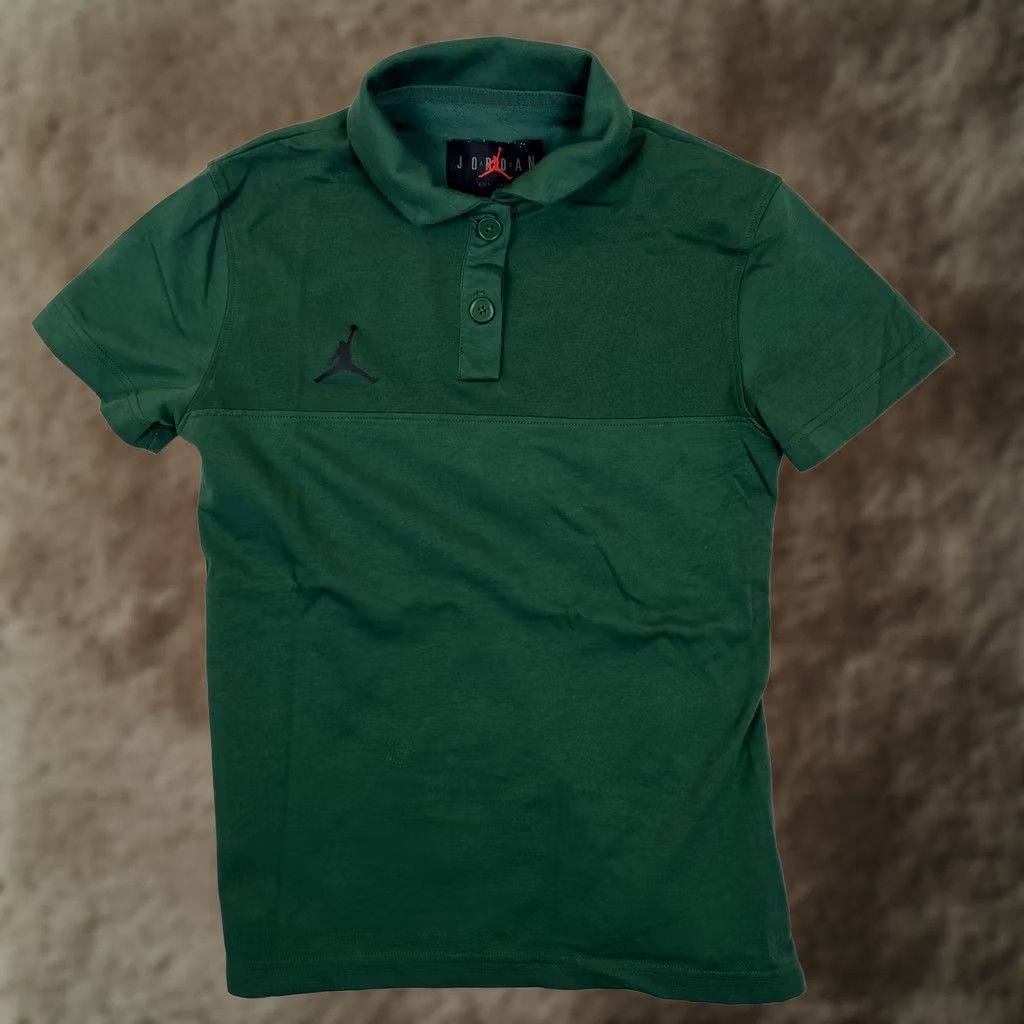 Jordan Brand Jordan Polo Shirt Small Green Dri-FIT Jumpman Logo Basketball Activewear Women's Size S / US 4 / IT 40 - 1 Thumbnail
