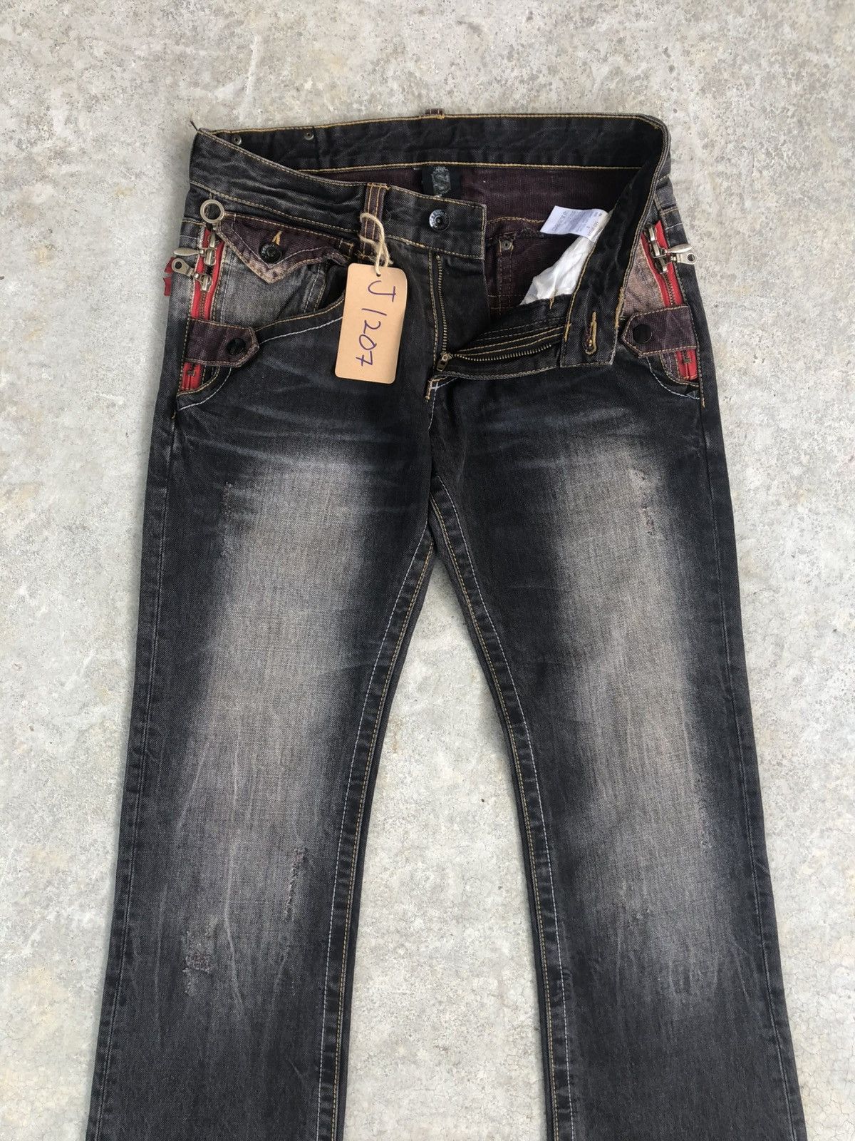 semanticdesign Japanese Semantic Design Flared Jeans Distressed Punk Style Size US 30 / EU 46 - 3 Thumbnail