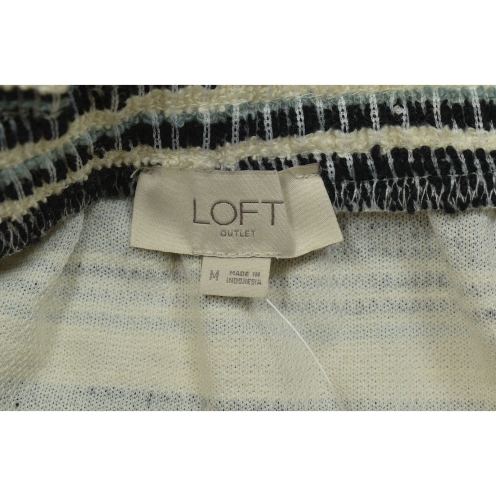 Loft LOFT Outlet Women's Medium Black White Striped Knit Skirt With Tie Waist And Poc Skirt Short Black White Striped Knit Pants? Size 32" / US 10 / IT 46 - 8 Thumbnail