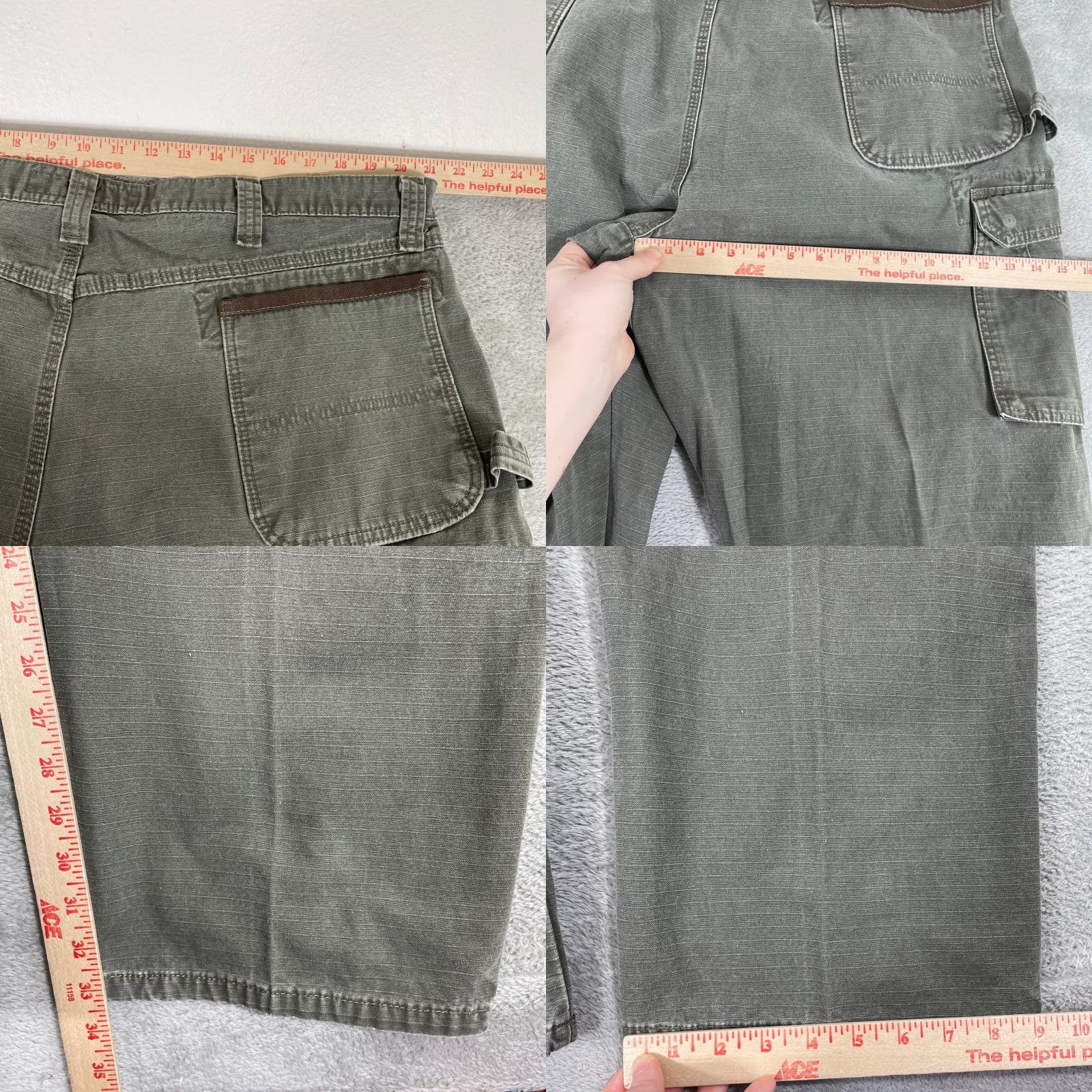 Wrangler Wrangler Riggs Workwear Cargo Pants Mens 42x34 Green Ripstop Utility Workwear Cargo Pocket Size US 42 / EU 58 - 8 Thumbnail