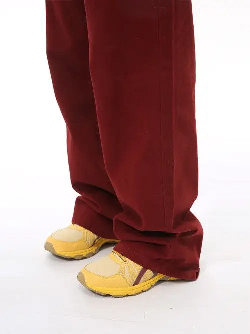 Japanese Brand × Jean Retro loose straight leg red high street jeans Size US 32 / EU 48 - 4 Thumbnail