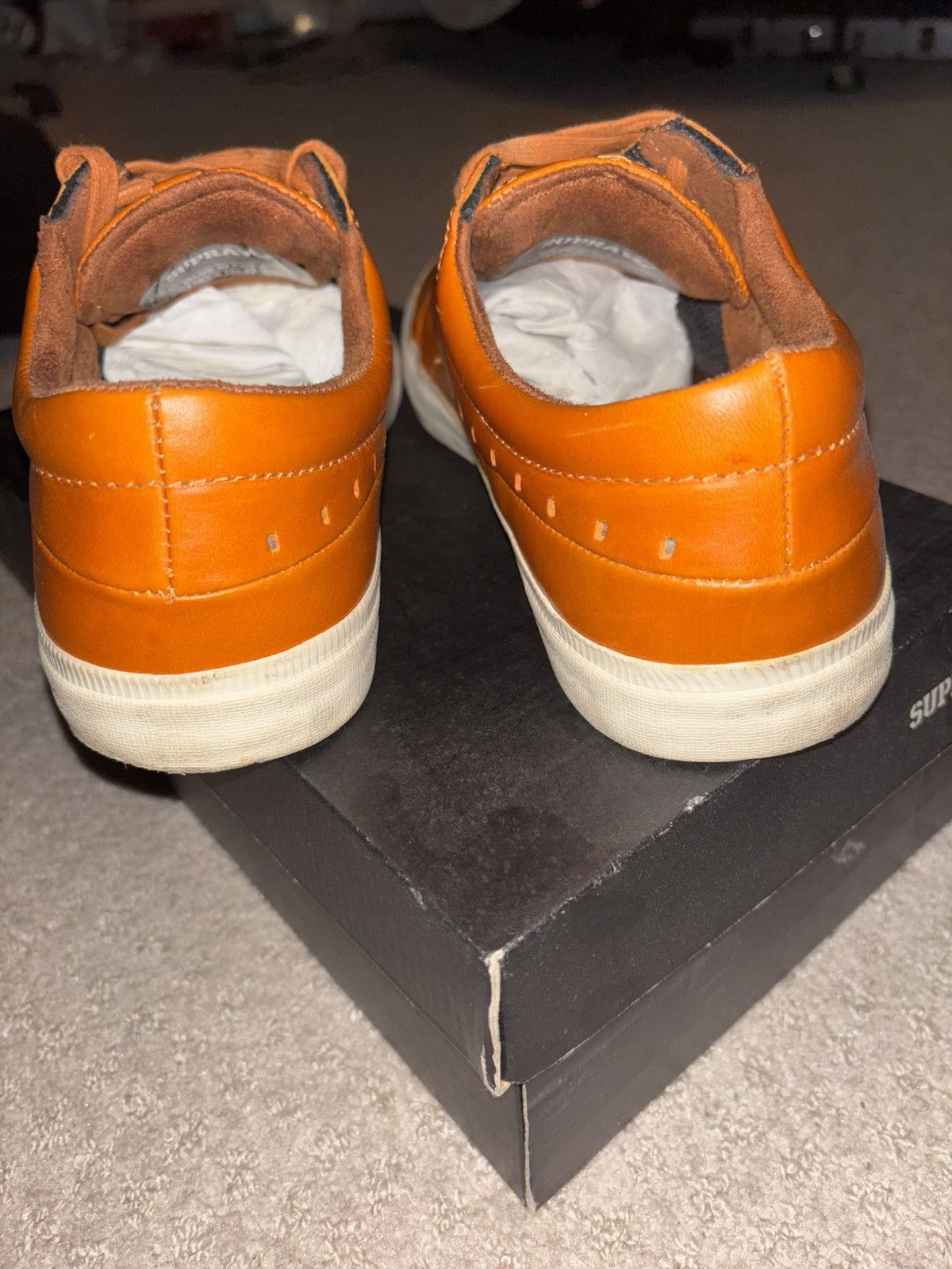 Vintage Supra Donavyn Caramel Leather Skate Sneakers Size US 8.5 / EU 41-42 - 7 Thumbnail