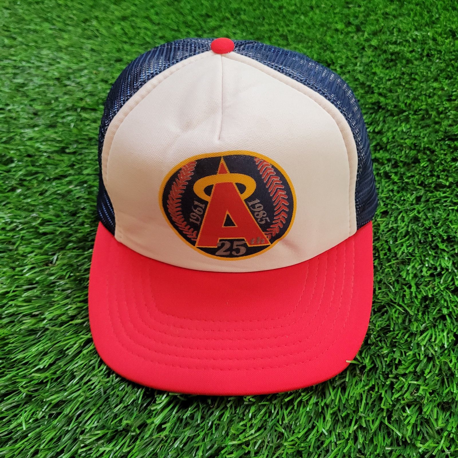 Vintage VTG 80s CA Angels 25th Anniversary Coca-Cola Trucker Hat Size ONE SIZE - 1 Thumbnail
