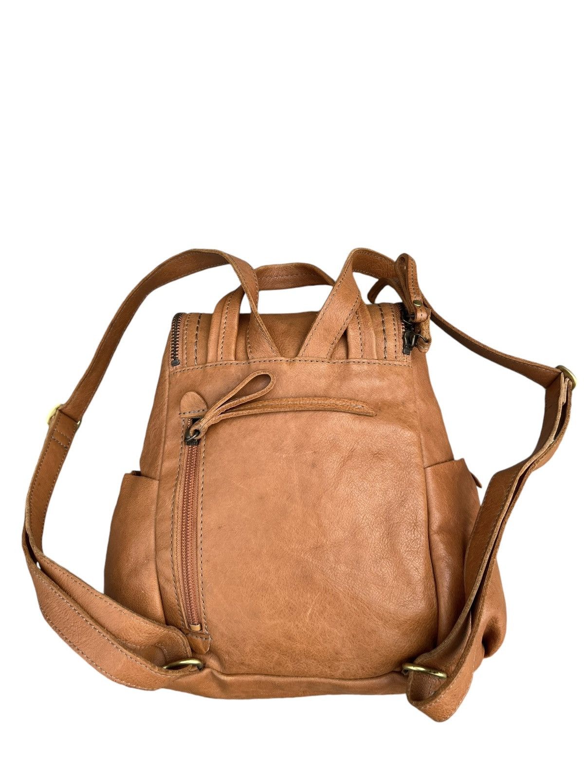 Leather Vintage Marmelo Tokyo Patina Leather Mini Backpack Bag Size ONE SIZE - 11 Thumbnail