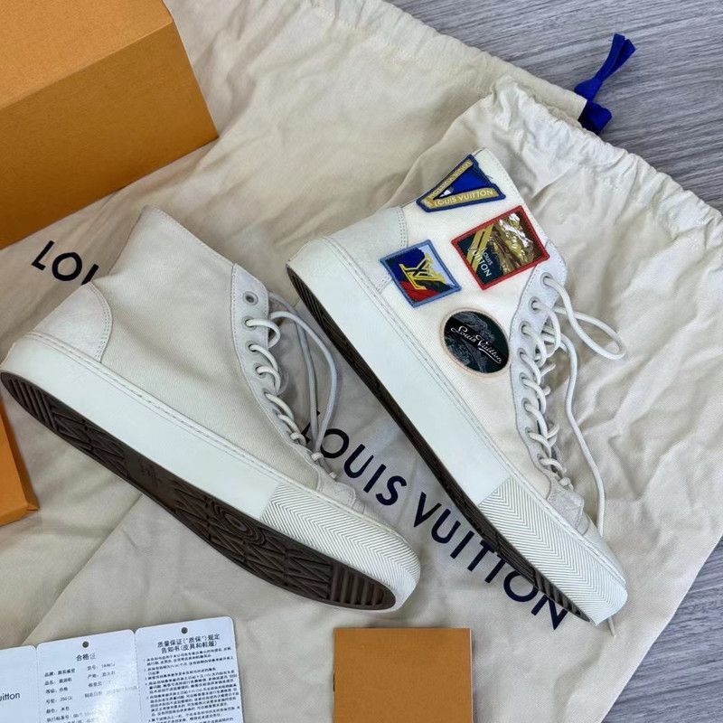 Louis Vuitton Louis Vuitton Casual High-Top Sneakers in White -2508 Size US 8 / EU 41 - 2 Thumbnail