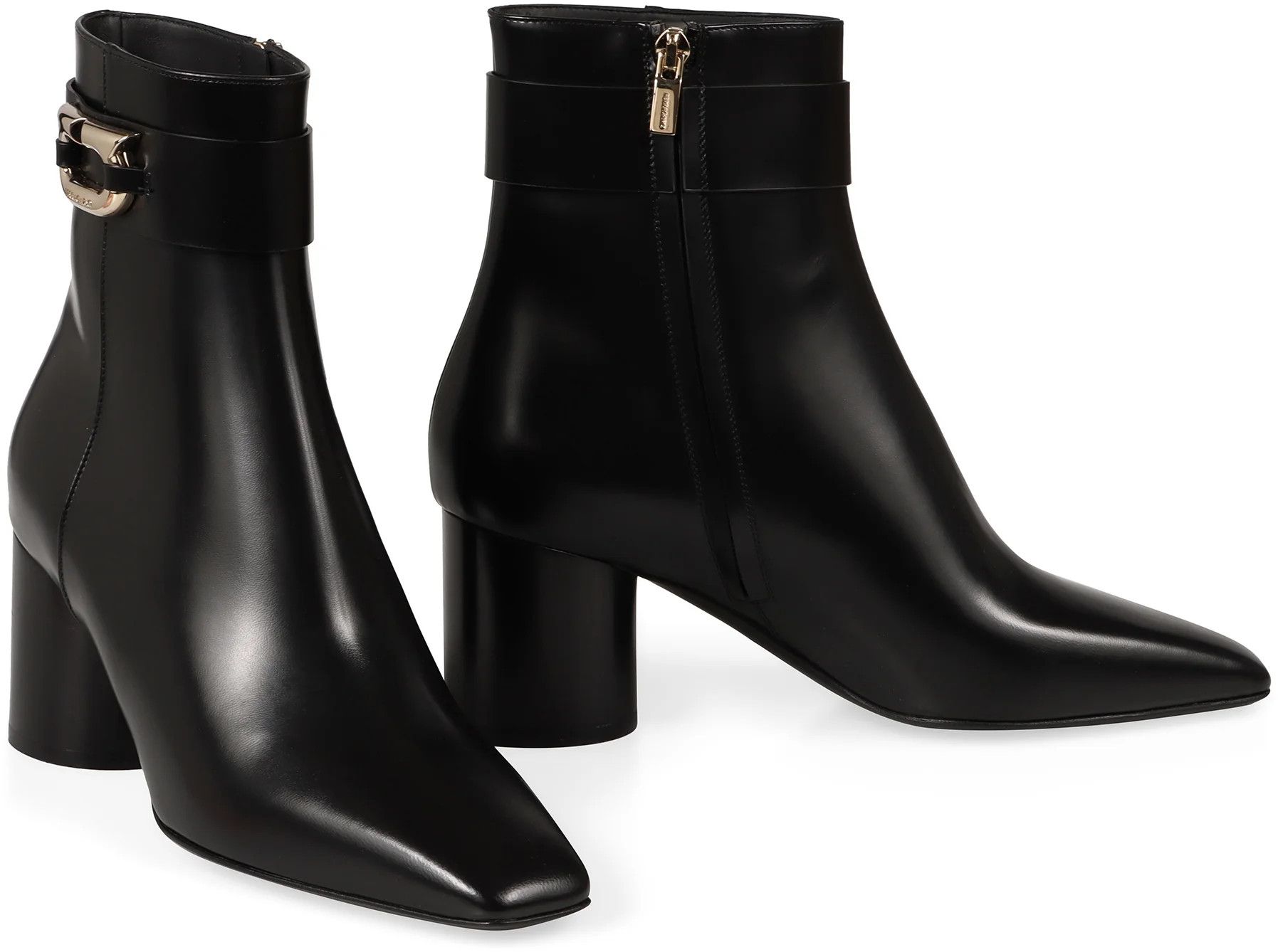 Salvatore Ferragamo o1s1rm0924 Block Heel Booties in Black Size US 8.5 / IT 38.5 - 4 Thumbnail