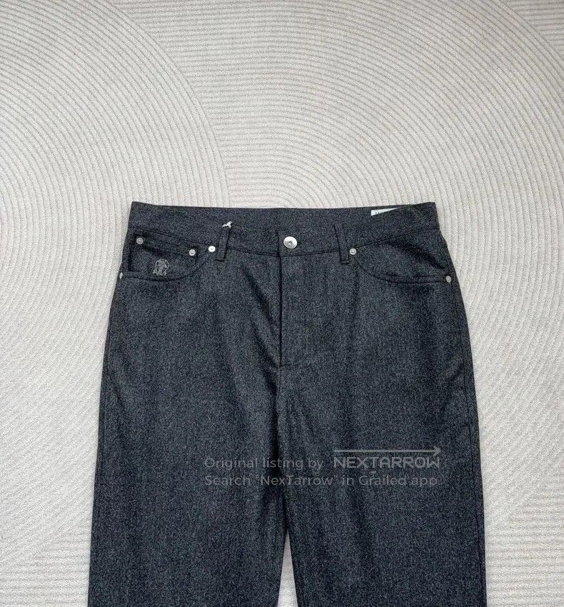 Brunello Cucinelli Brunello Cucinelli Gray Wool Casual Pants. Size US 38 / EU 54 - 1 Thumbnail