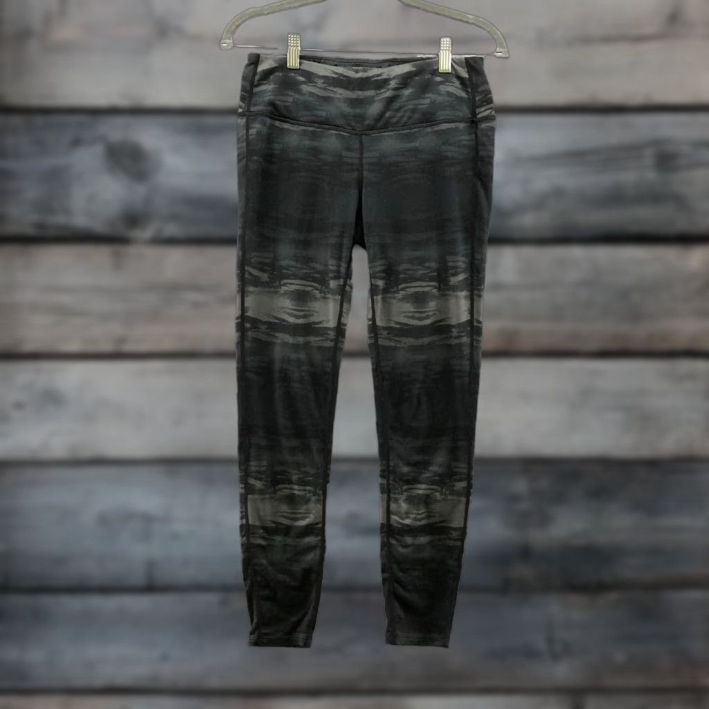 Athleta Athleta Chaturanga Leggings Womens M Black Gray Tie Dye Full Length Yoga Gym者 Size 32" / US 10 / IT 46 - 1 Thumbnail