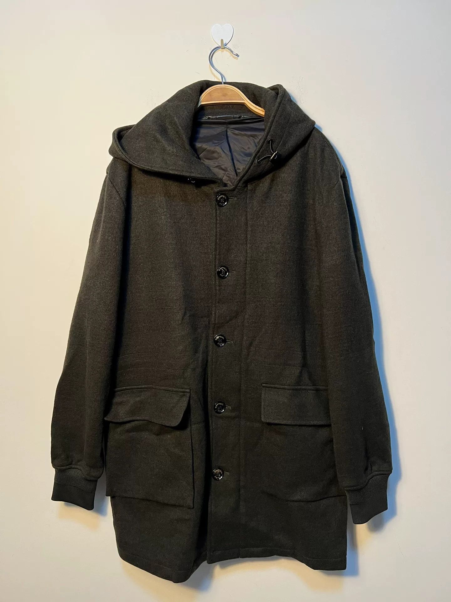 Ermenegildo Zegna Zegna Men's Wool Coat in Dark Green Size US L / EU 52-54 / 3 - 1 Thumbnail