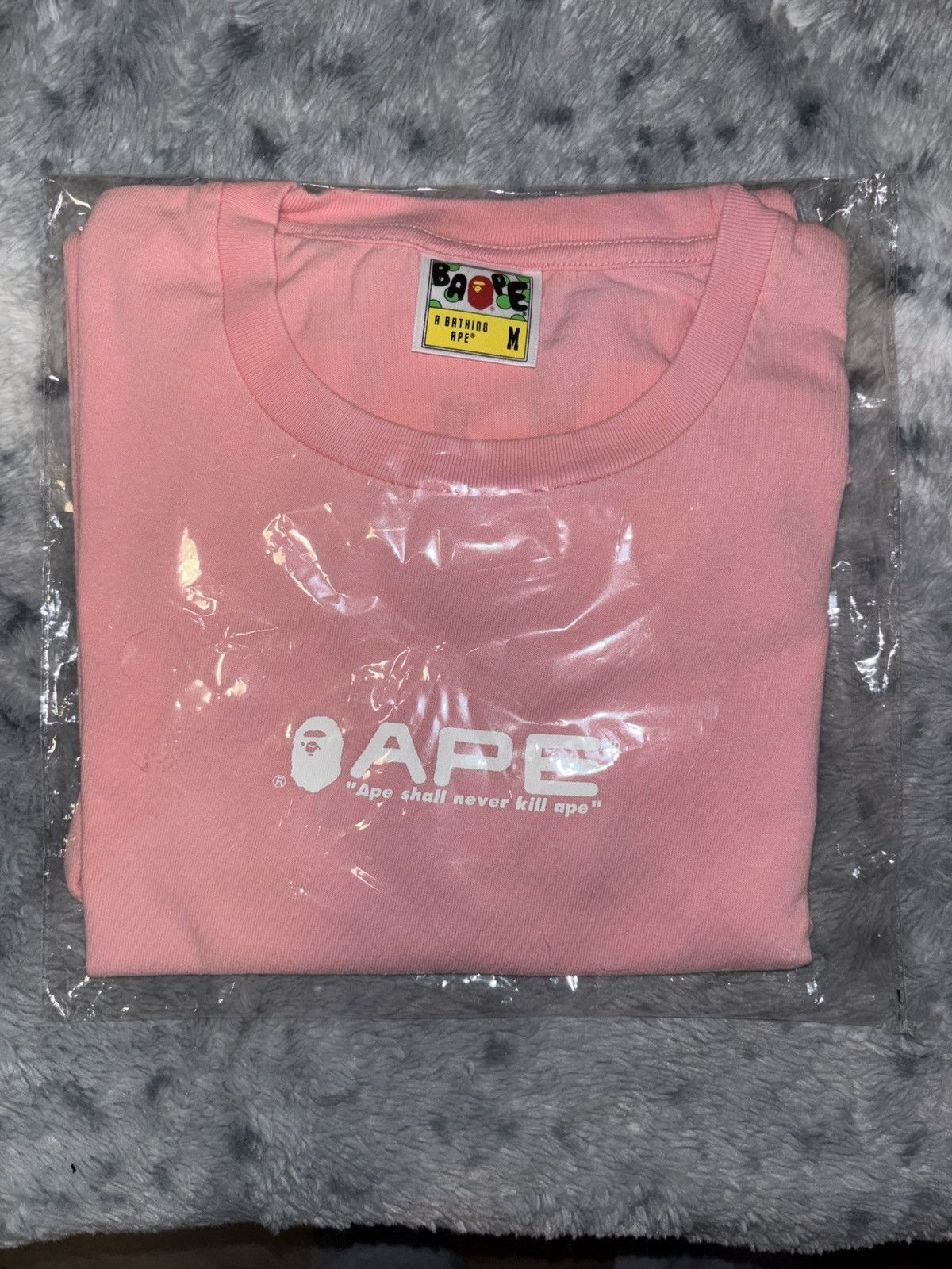 Bape RARE A Bathing Ape Long Sleeve Asnka Tee Pink Size US M / EU 48-50 / 2 - 3 Thumbnail