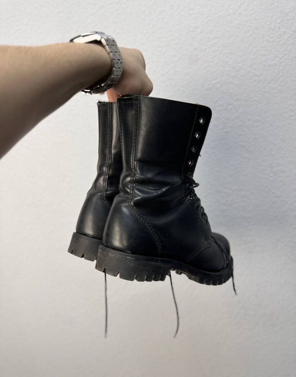 Vintage Leather Platform Punk Boots Undercover Flame Rare Opium Size US 7 / EU 40 - 2 Thumbnail
