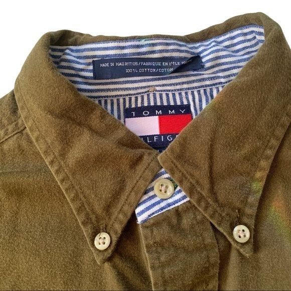 Tommy Hilfiger Vintage Grunge 90’s Olive Green Tommy Hilfiger Crest Logo Sh Size US M / EU 48-50 / 2 - 5 Thumbnail