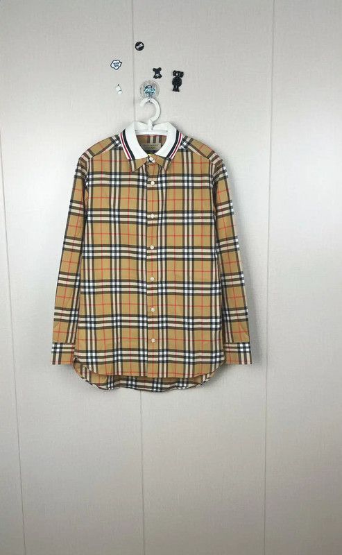 Burberry Yellow Cotton Long Sleeve Shirt