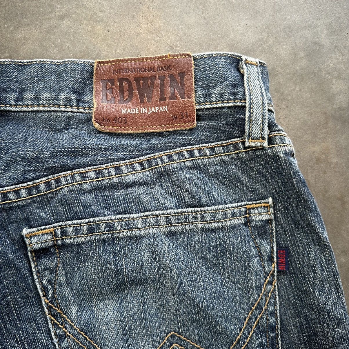 Japanese Brand Vintage Edwin Faded Distressed Denim Jean Pant W32 Size US 32 / EU 48 - 12 Thumbnail