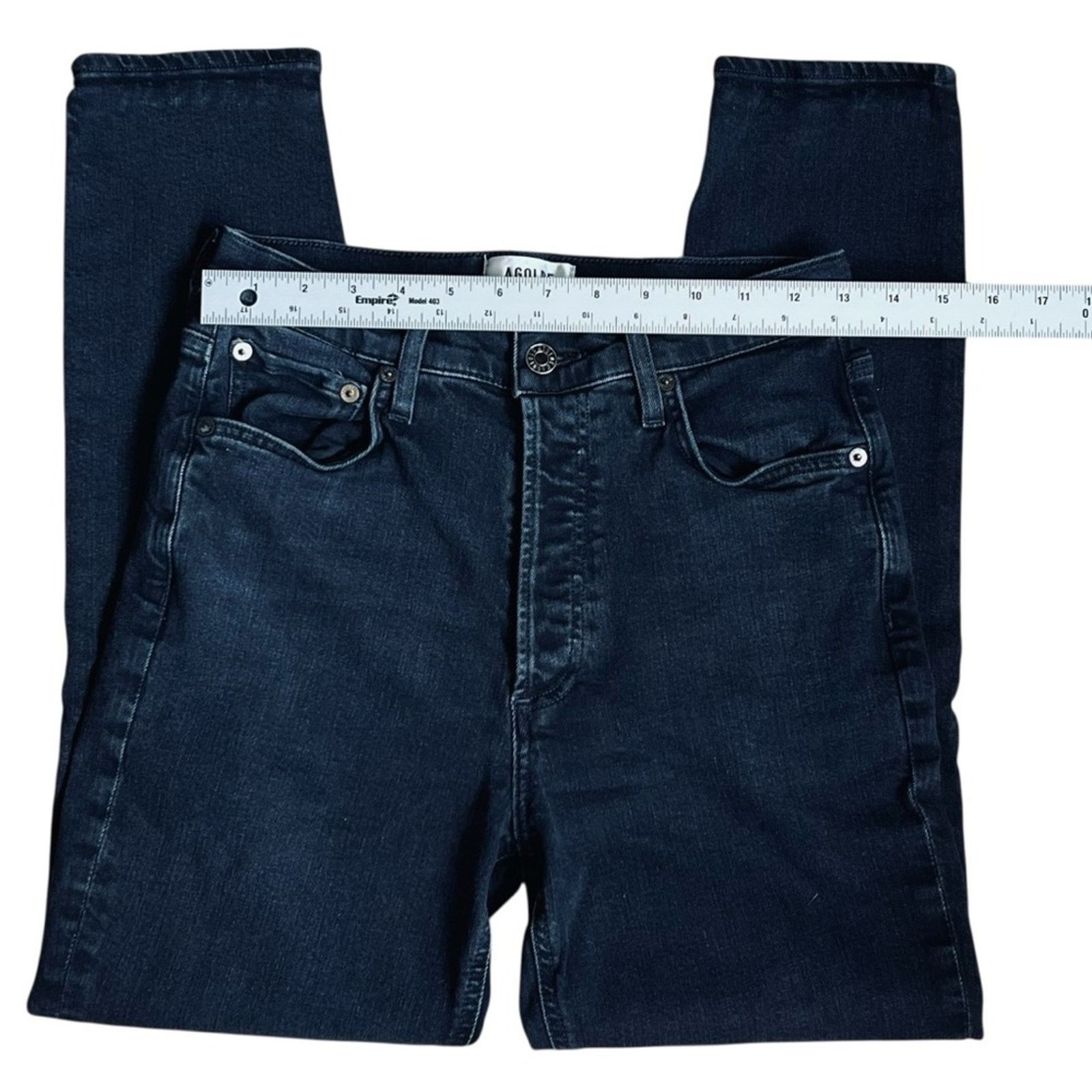 Agolde Agolde Women’s Sz 27 Black High Rise Jeans Slim Denim Size 27" / US 4 / IT 40 - 10 Thumbnail