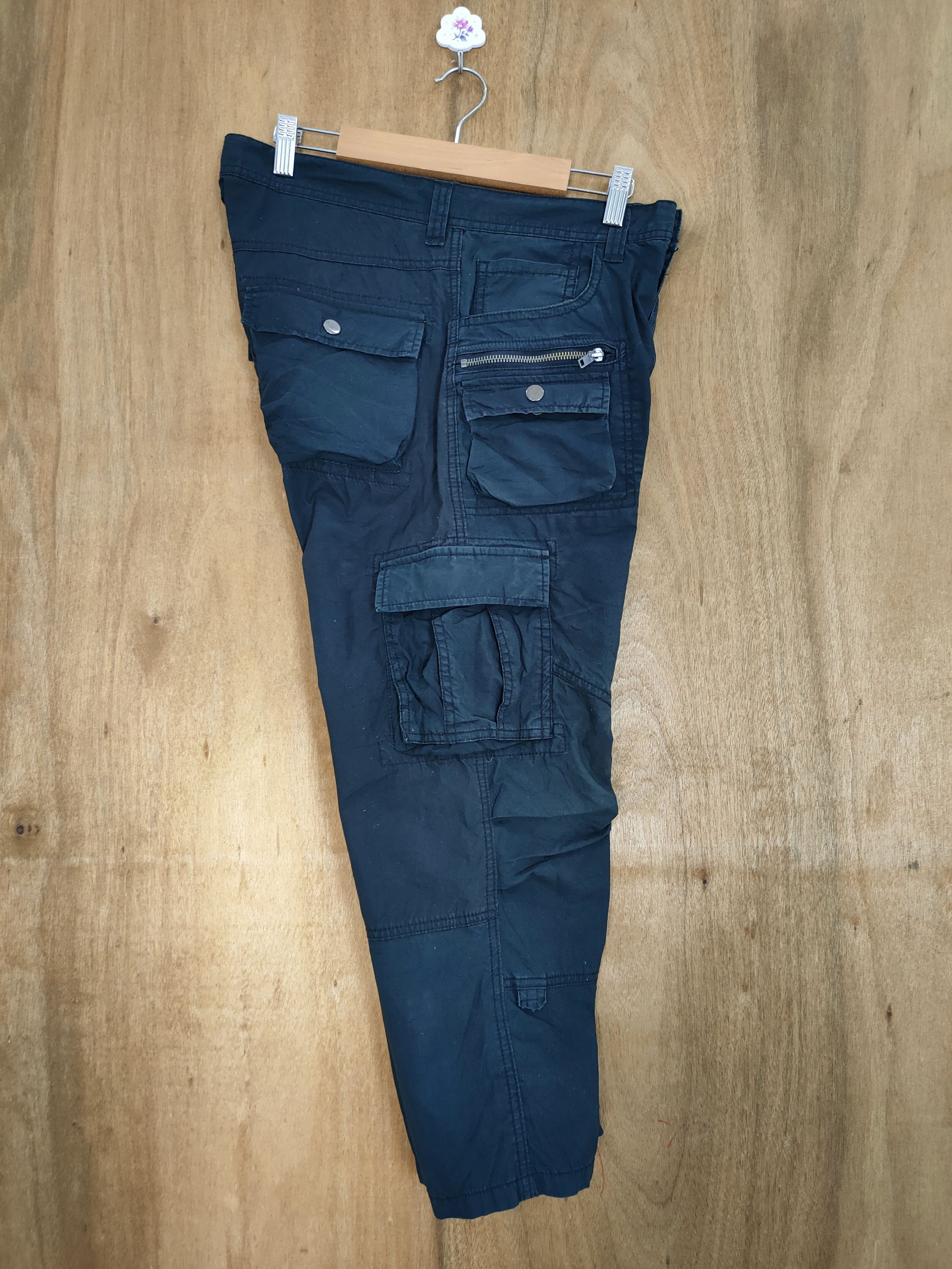 Japanese Brand BARCEDOS BLACK MULTIPOCKET CARGO PANTS Size US 32 / EU 48 - 12 Thumbnail