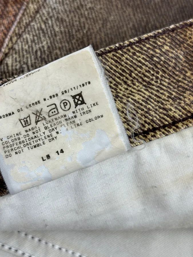 Just Cavalli SS2004 Cavalli Brown Denim Metallic Skirt Size 31" - 11 Thumbnail