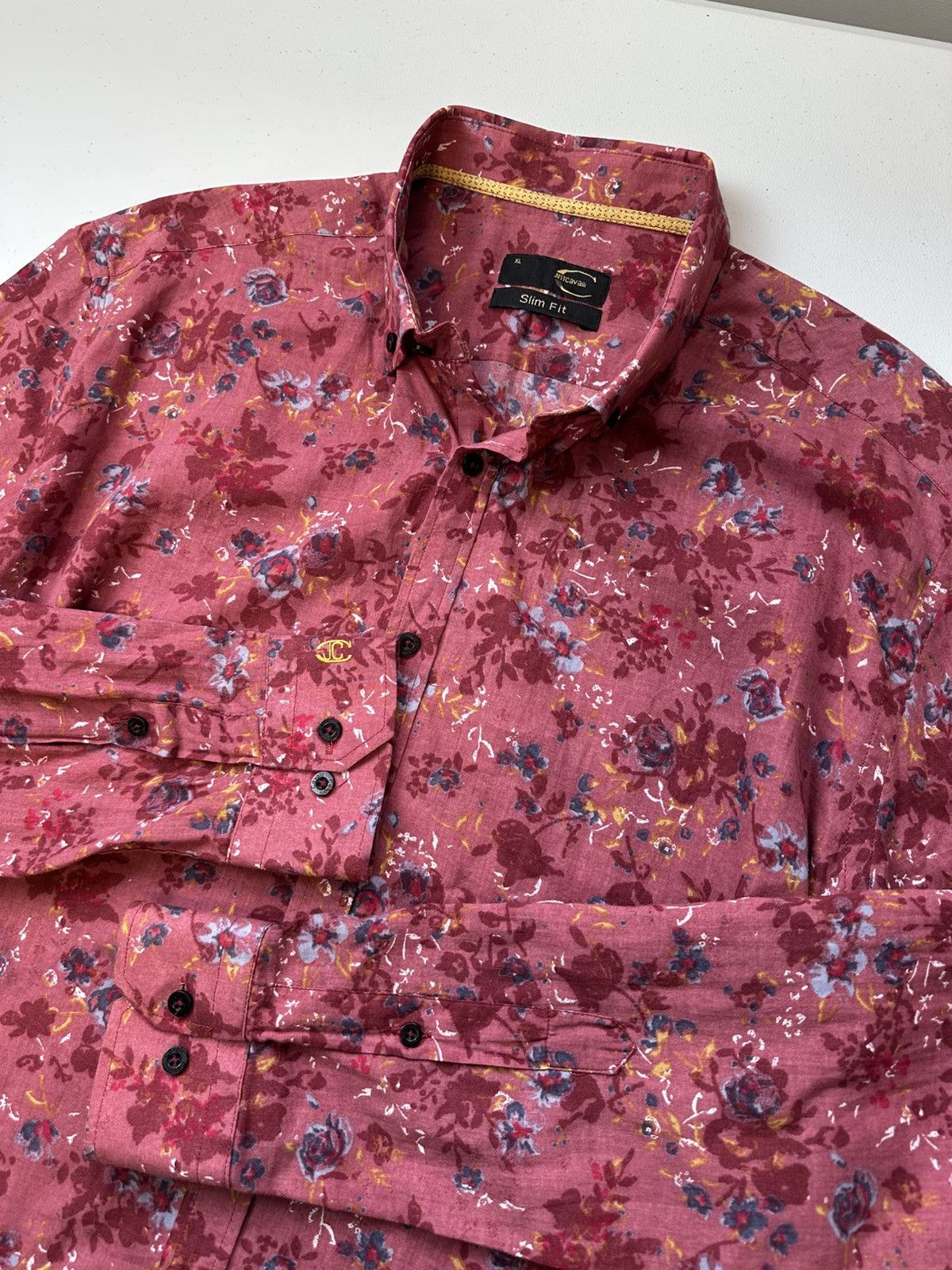 Just Cavalli Just Cavalli Flowers Print Shirt Button Up Size US XL / EU 56 / 4 - 8 Thumbnail