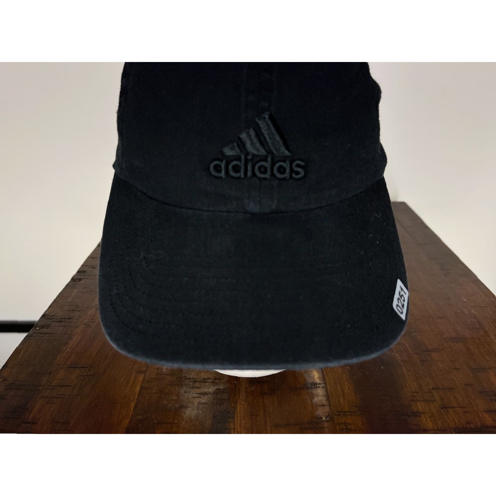 Adidas Adidas Hat Adult One Size Black 100% Cotton Climalite Outdoor Strap Back Size ONE SIZE - 3 Thumbnail