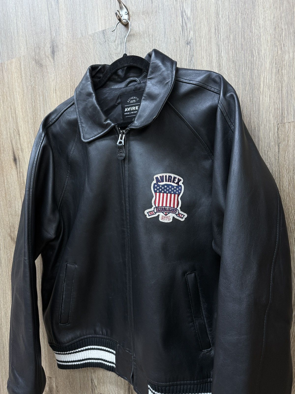 Avirex Avirex Black Leather Jacket Size US L / EU 52-54 / 3 - 3 Thumbnail
