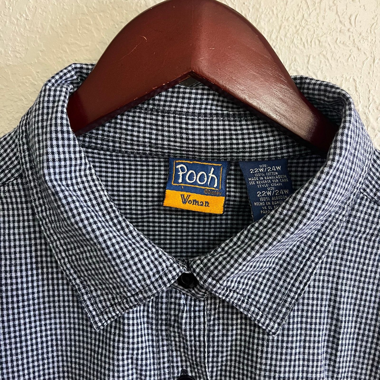 Vintage Disney Vintage Winnie The Pooh Gingham Plaid Women 22W/24W Size XXL / US 16-18 / IT 52-54 - 5 Thumbnail