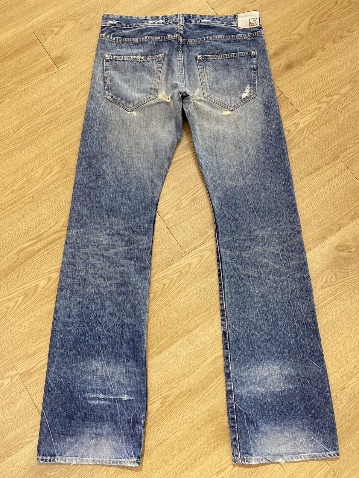 Japanese Brand Japanese Brand Distressed Acid Blue Wash Style Size US 34 / EU 50 - 3 Thumbnail