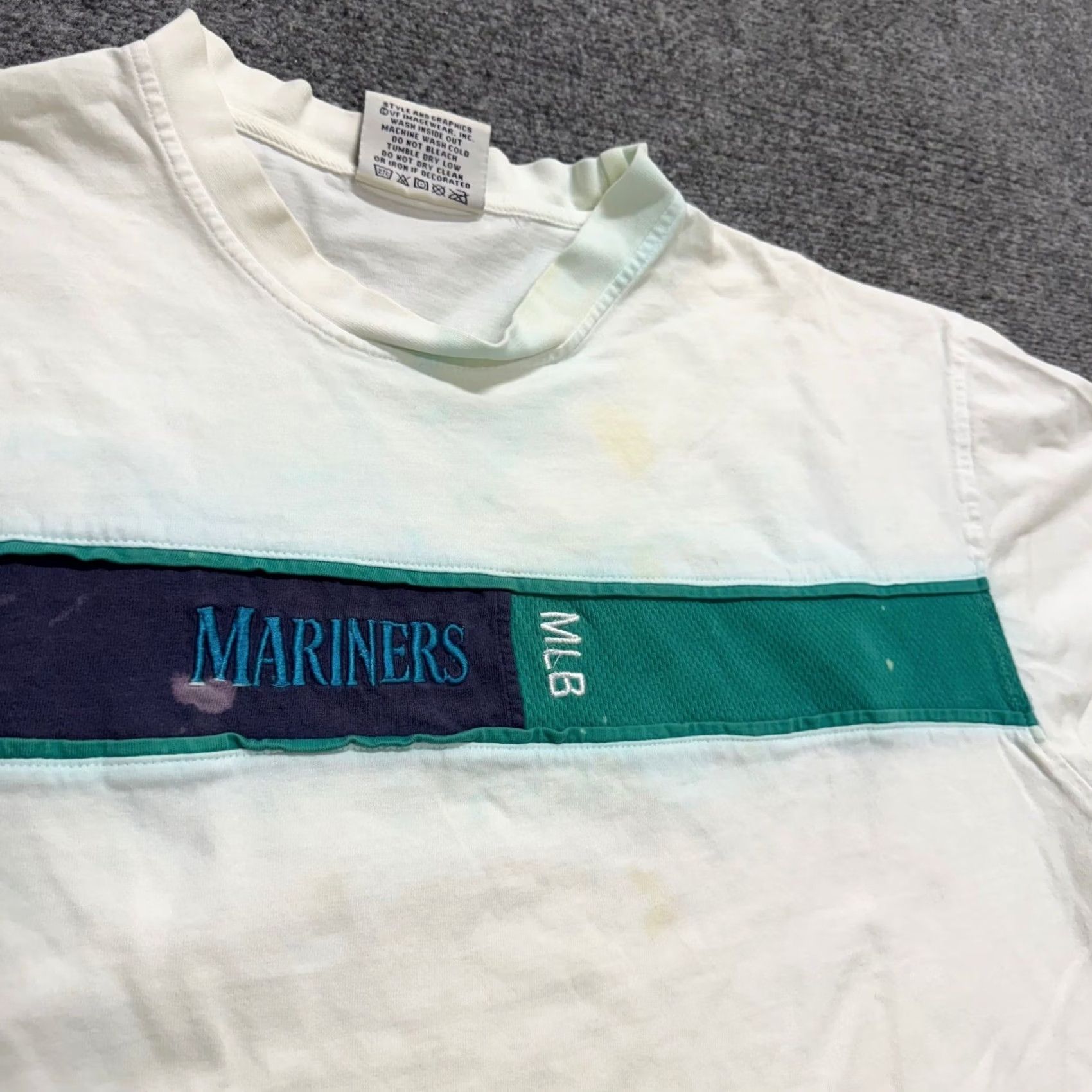 Lee VINTAGE Lee Mariners T-shirt MLB Seattle White 90s Distressed XL Mens Size US XL / EU 56 / 4 - 2 Thumbnail