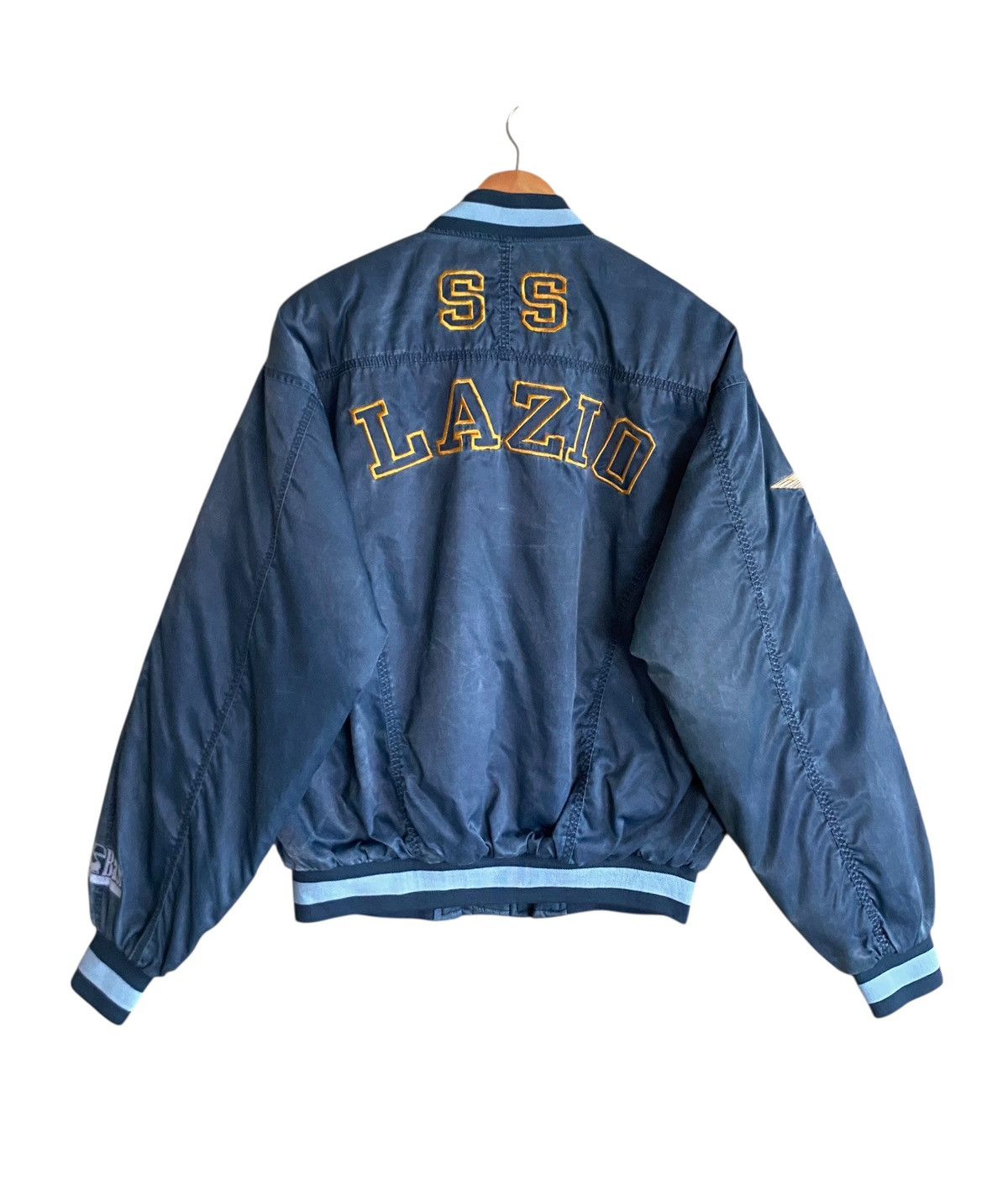 Vintage Vtg Italian Football Club SS Lazio MA-1 Bomber Jacket 1990s Size US M / EU 48-50 / 2 - 2 Thumbnail