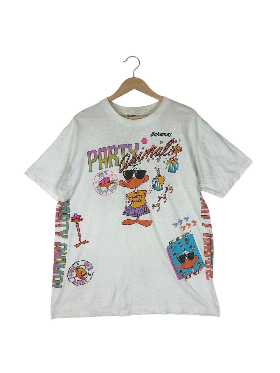 Vintage Vintage 90s Punk Duck Party Animal Bahamas Full print Size US XL / EU 56 / 4 - 1 Thumbnail