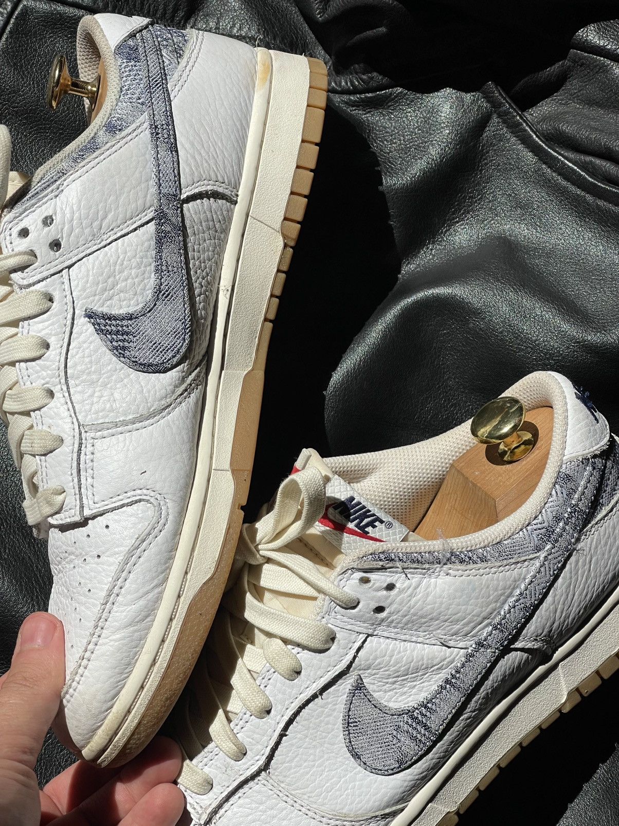 Nike Nike Dunk Low New Americana Washed Denim white leather Size US 10 / EU 43 - 9 Thumbnail