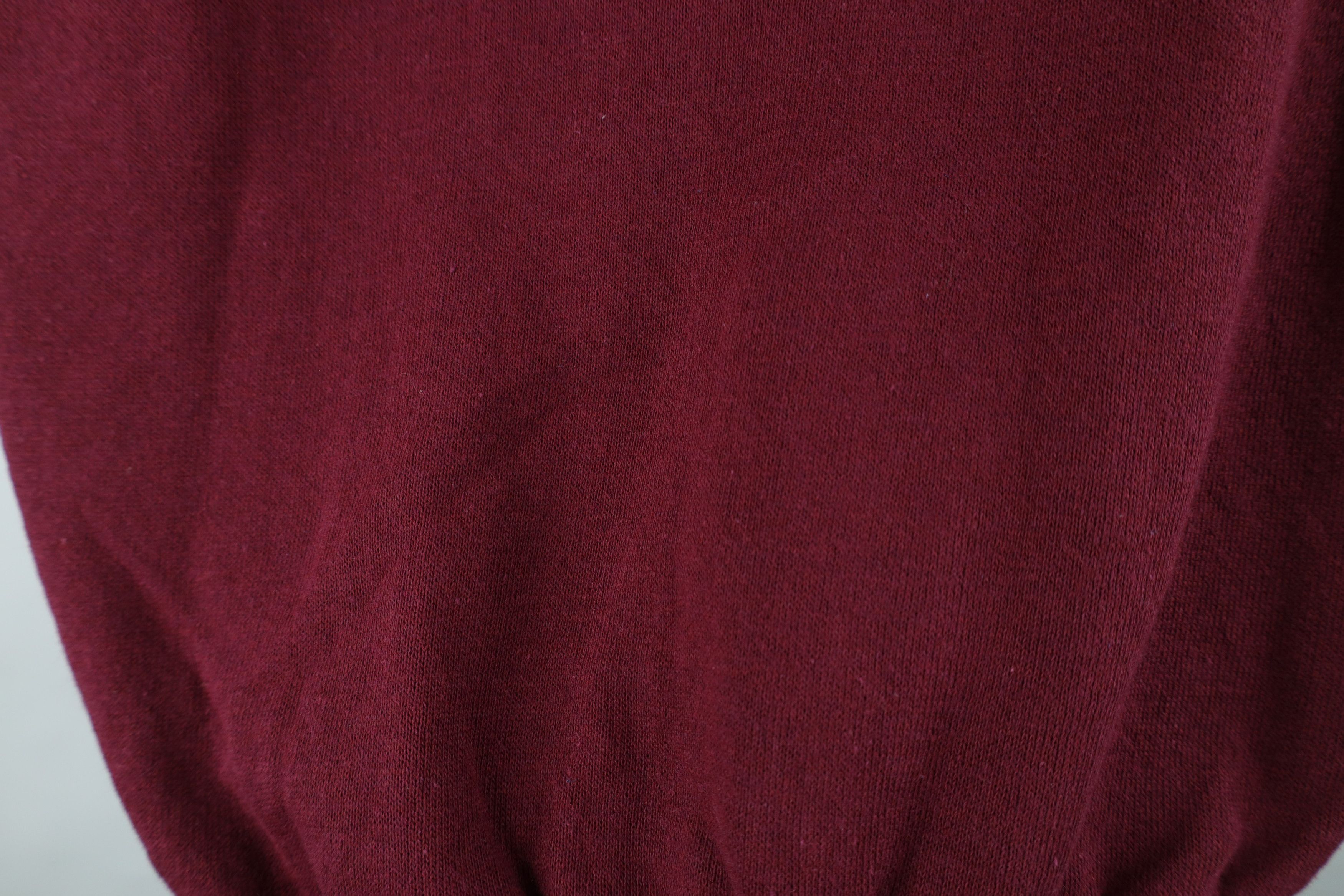 Vintage Vintage 70s 80s Streetwear Raglan Sweatshirt Burgundy USA Size L / US 10 / IT 46 - 7 Thumbnail