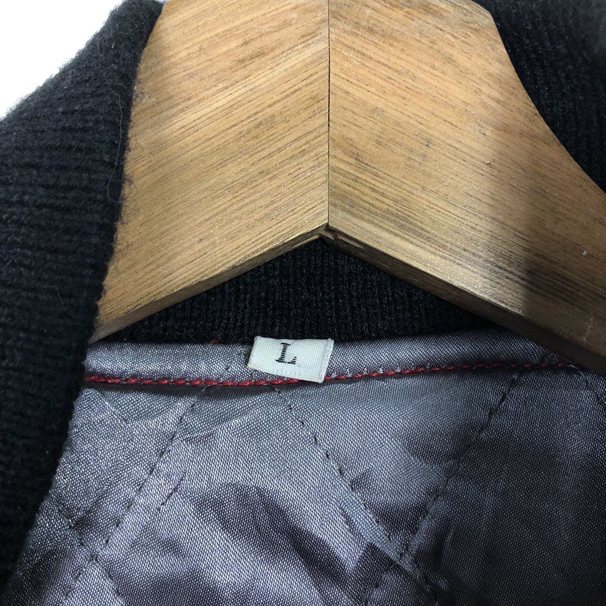 Japanese Brand 📌Vintage Varsity Leather Jacket Wild Knight Embroidery Size US L / EU 52-54 / 3 - 22 Thumbnail