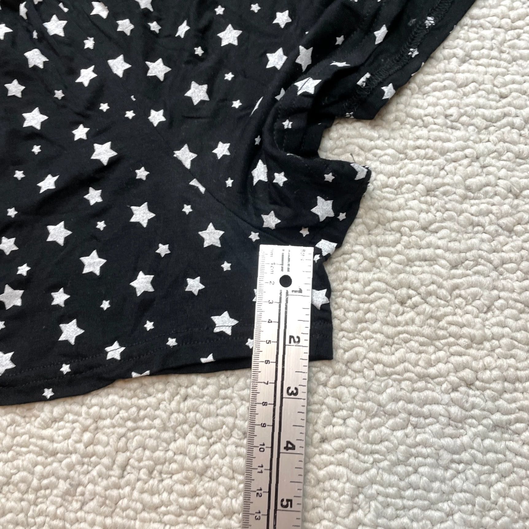Boohoo Boohoo Star Print Flippy Sweat Shorts Womens 8 Black Lounge Sweat New NWT Size 30" / US 8 / IT 44 - 3 Thumbnail