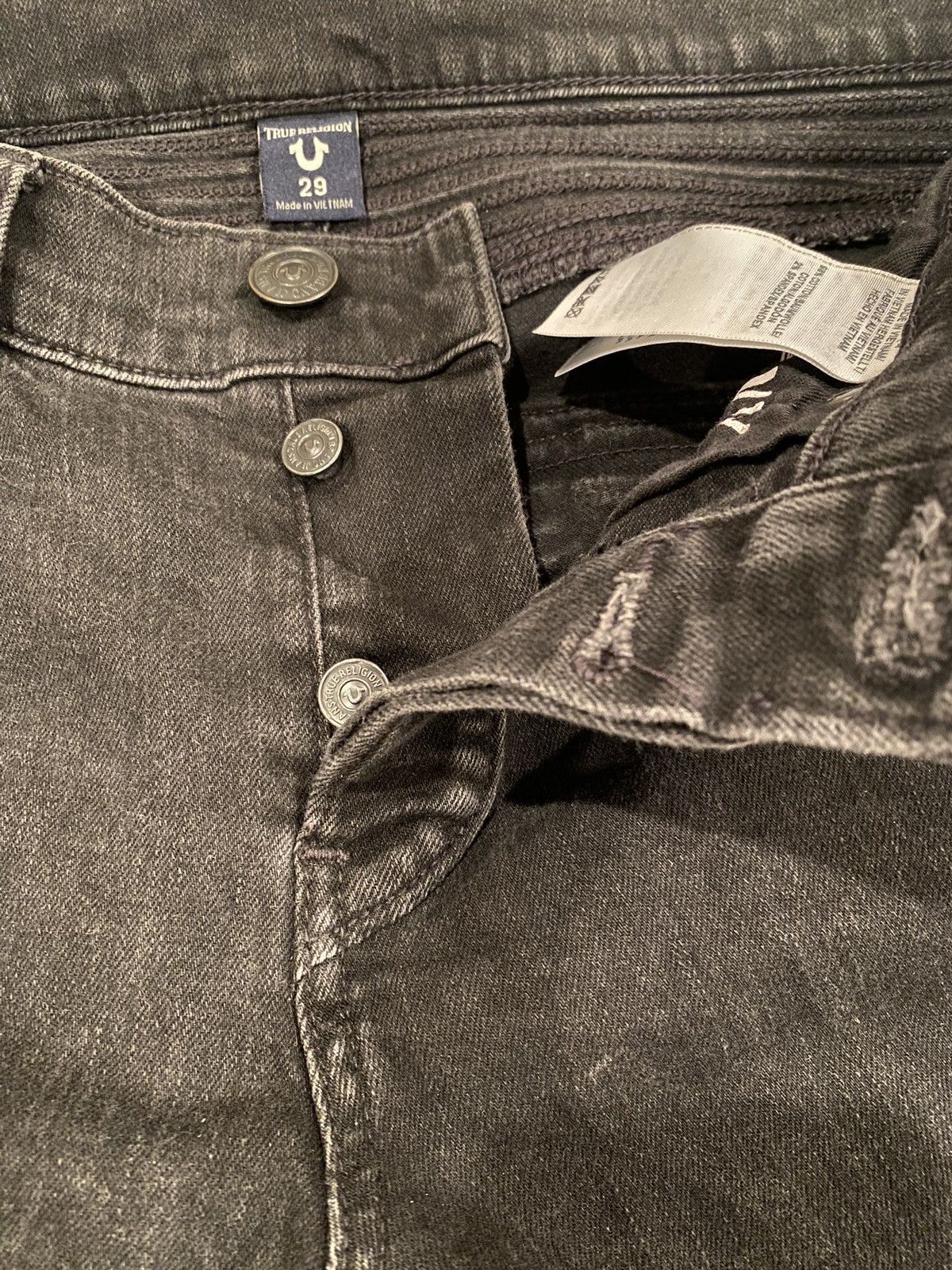 True Religion ROCCO SKINNY TWO TONE MOTO MENS JEAN Size US 29 - 5 Thumbnail