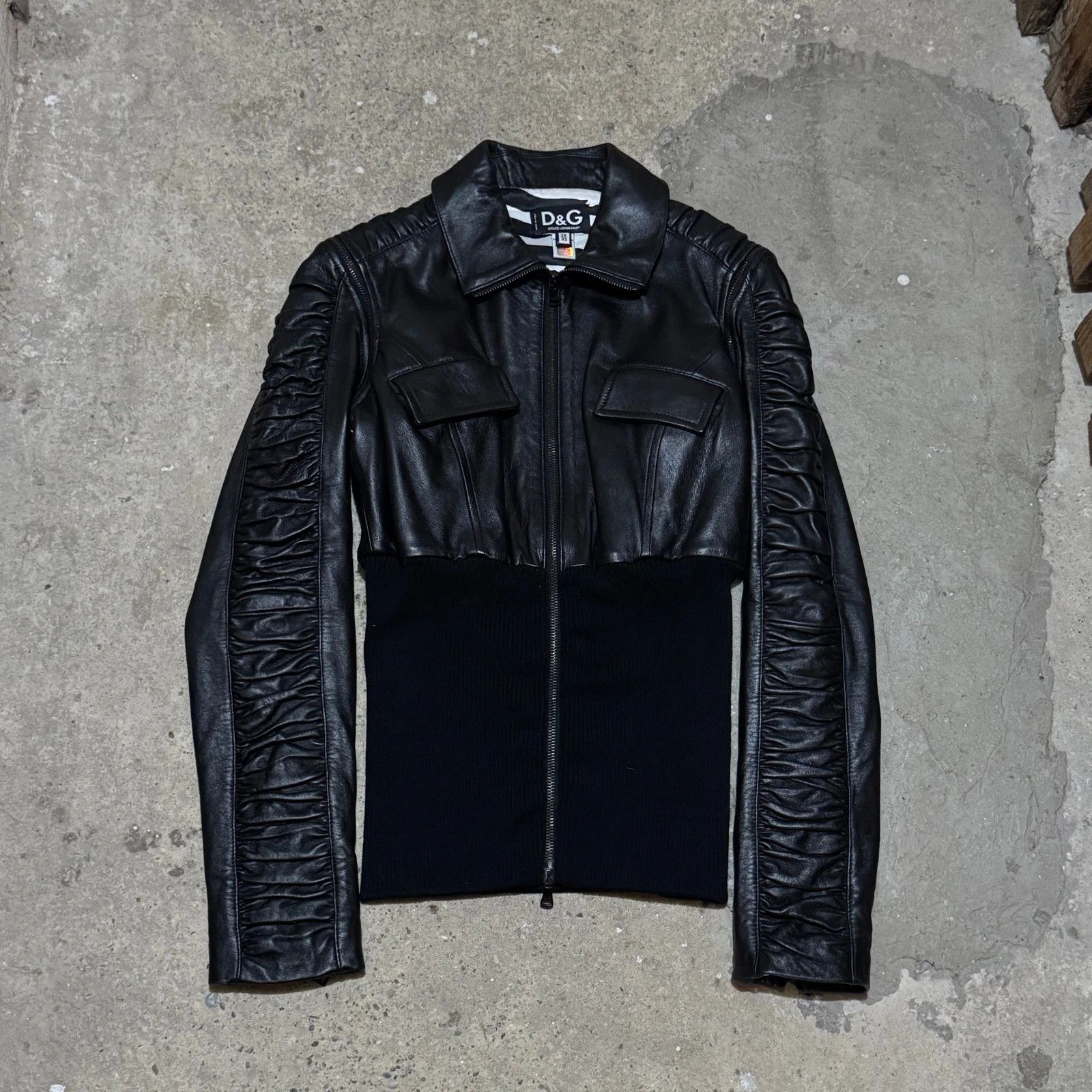 Dolce & Gabbana Dolce & Gabbana Transformer Hybrid plisse‘ leather jacket Size S / US 4 / IT 40 - 2 Thumbnail
