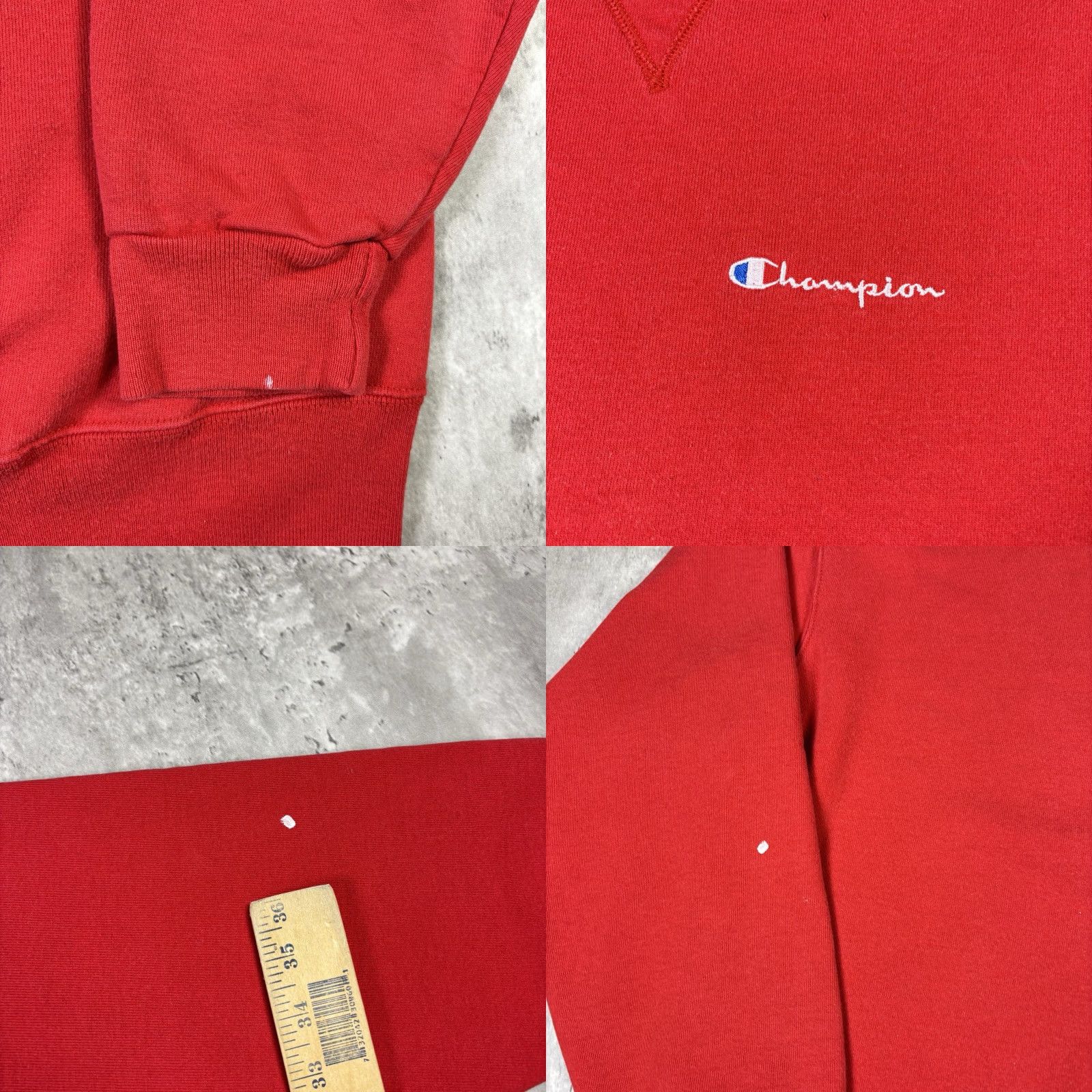 Champion VINTAGE Champion Sweatshirt Red Embroidered Logo Crewneck 90s Adult Large Blue Cotton Fleece Reversible Pullover Regular Size L Mens Gold? Size US L / EU 52-54 / 3 - 8 Thumbnail