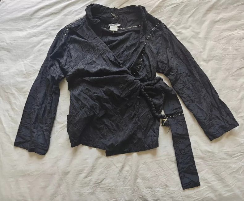 Issey Miyake Issey Miyake size:3 Black lace-up cardigan Size M / US 6-8 / IT 42-44 - 1 Thumbnail