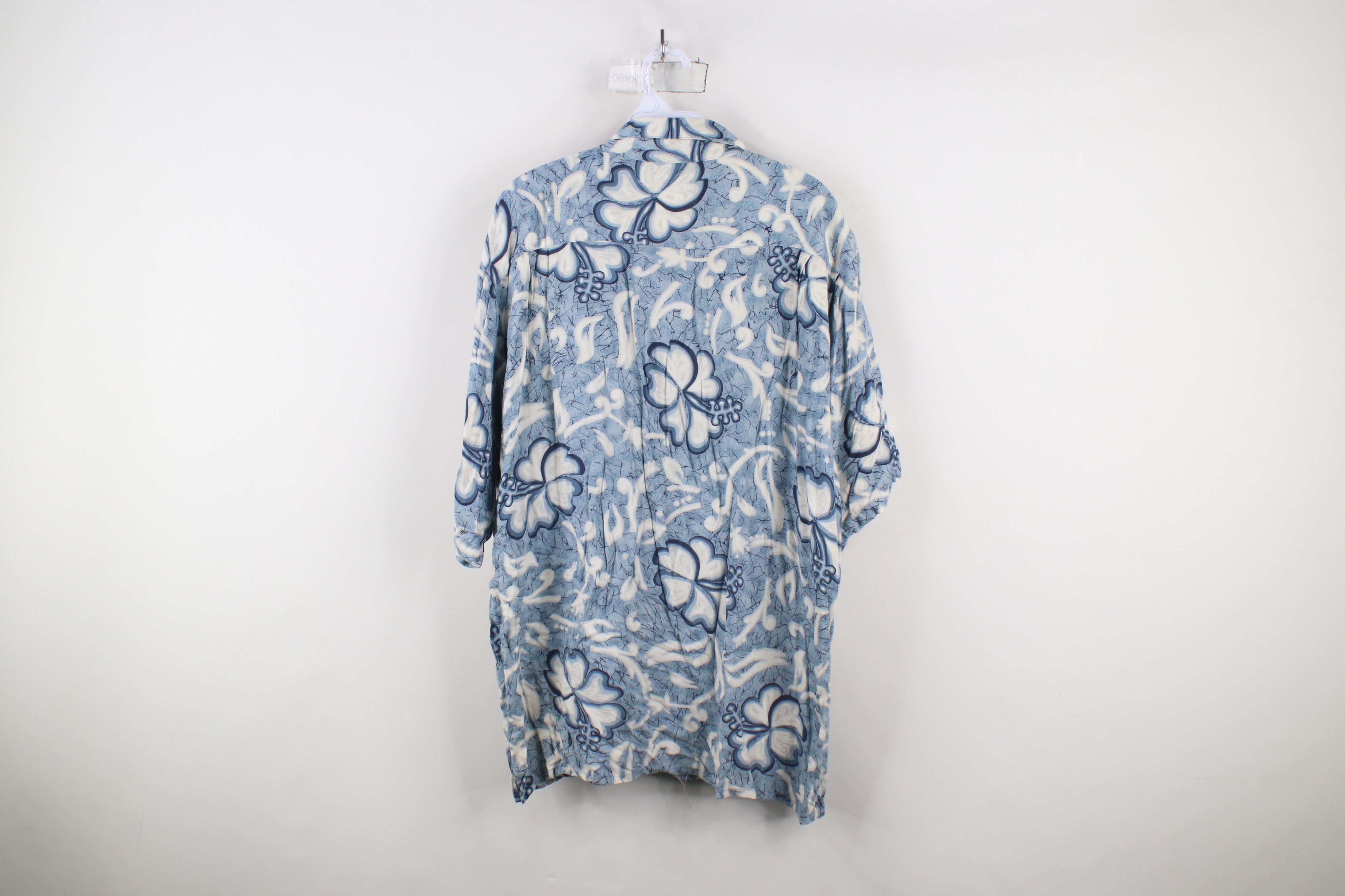 Vintage Vintage 90s Streetwear Flower Hawaiian Luau Button Shirt Size US XL / EU 56 / 4 - 10 Thumbnail