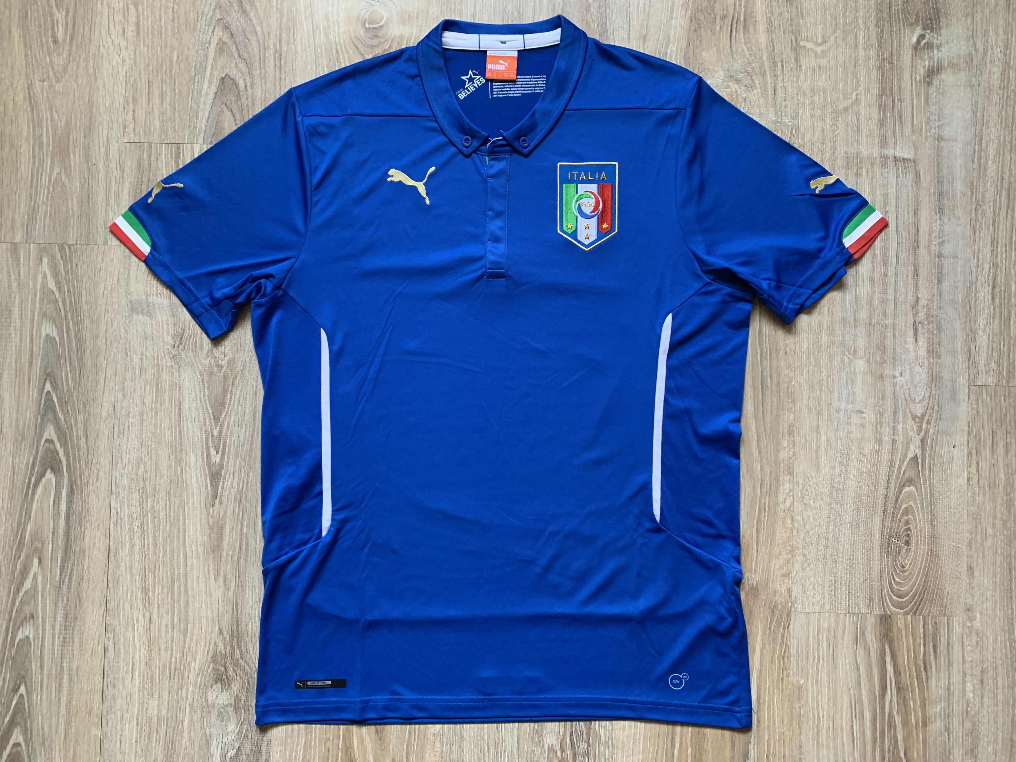 Puma × Vintage Vintage Puma Italy Home Football Shirt 2014-2015 Size US XL / EU 56 / 4 - 1 Thumbnail