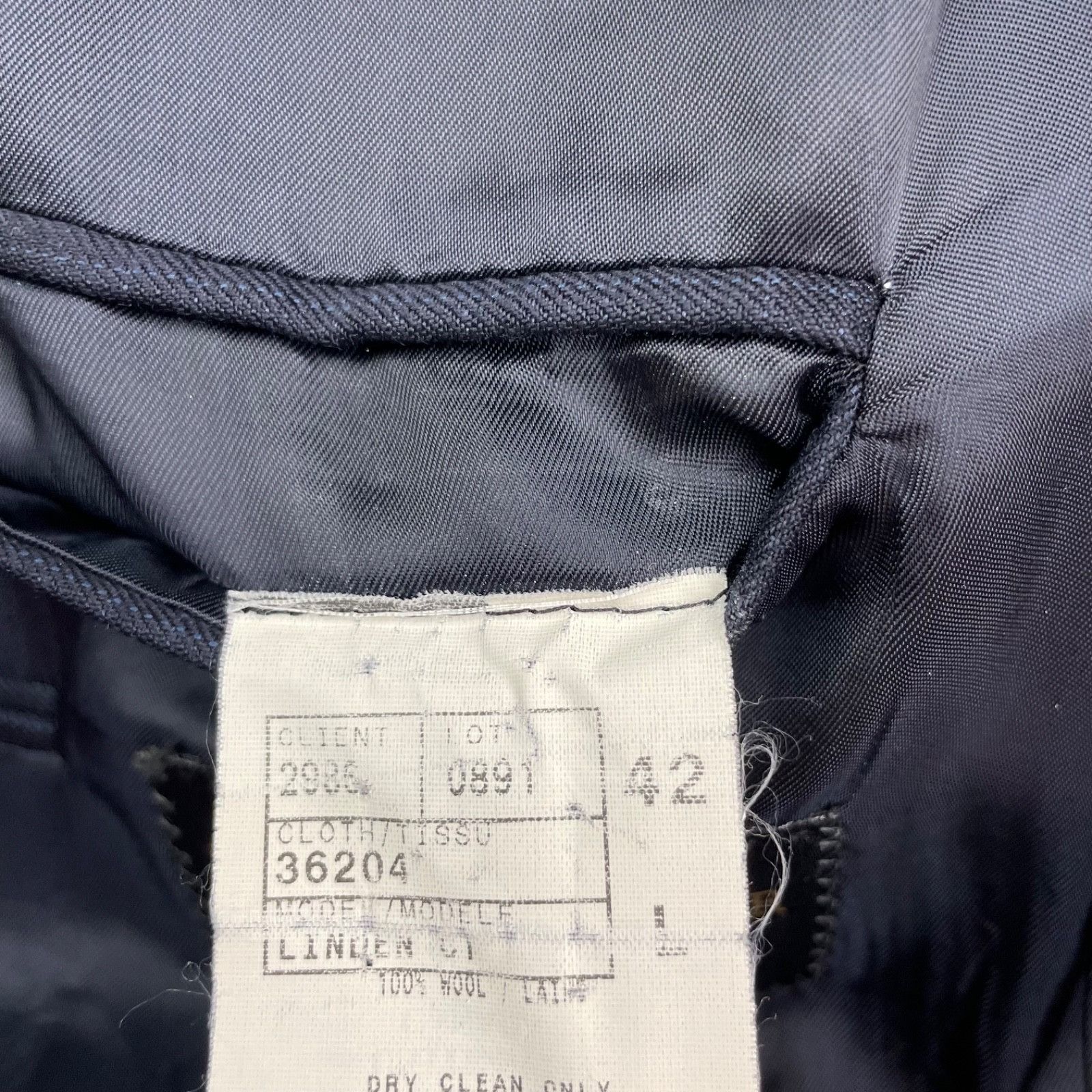 Jack Victor Jack Victor Men’s 100% Wool 3-Button Suit Navy Blue Check • Size 42L - 7 Thumbnail