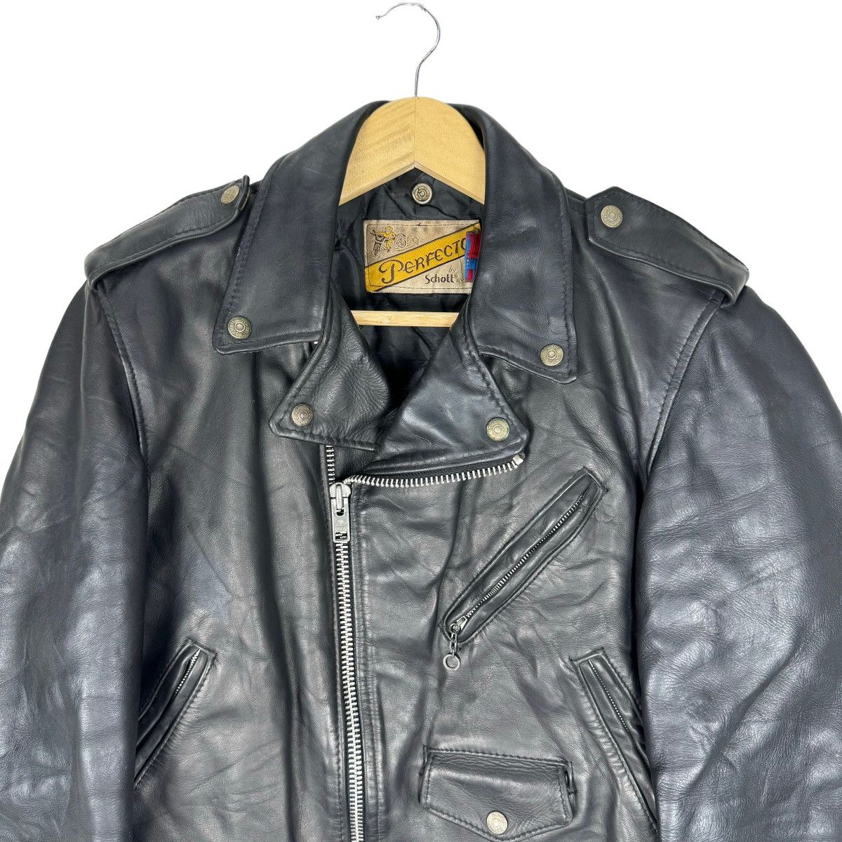 Schott ☀️SCHOTT PERFECTO 618 LEATHER JACKET Size US S / EU 44-46 / 1 - 6 Thumbnail