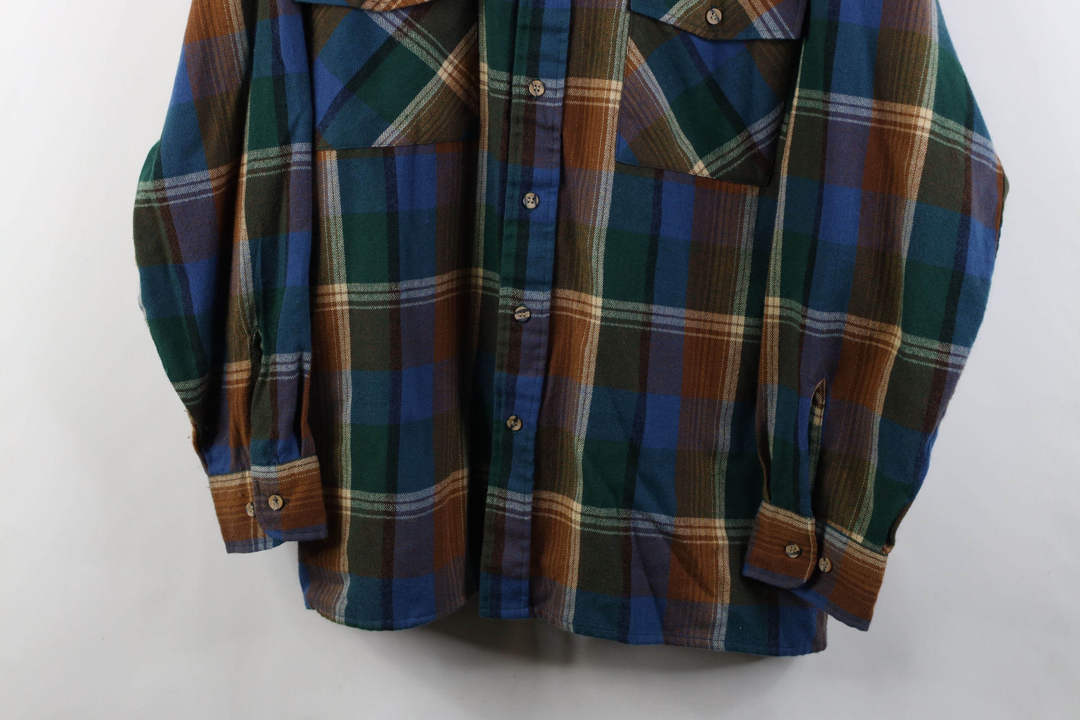 Vintage Vintage 80s 90s Streetwear Button Shirt Earth Tone Plaid Size US L / EU 52-54 / 3 - 3 Thumbnail