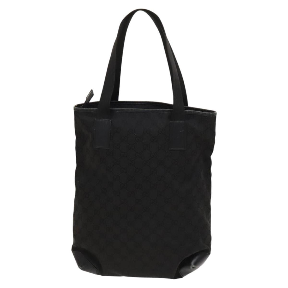 Gucci GUCCI GG Canvas Tote Bag Black Silver Size ONE SIZE - 3 Thumbnail