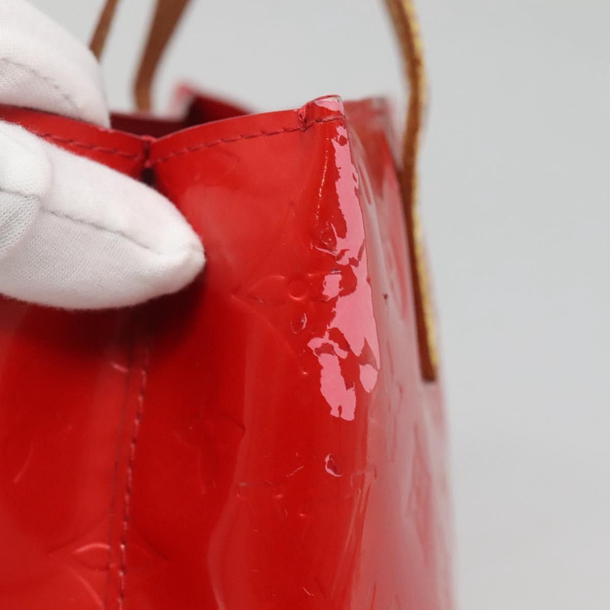 Louis Vuitton LOUIS VUITTON Monogram Vernis Reade PM Hand Bag Red Rouge Size ONE SIZE - 6 Thumbnail