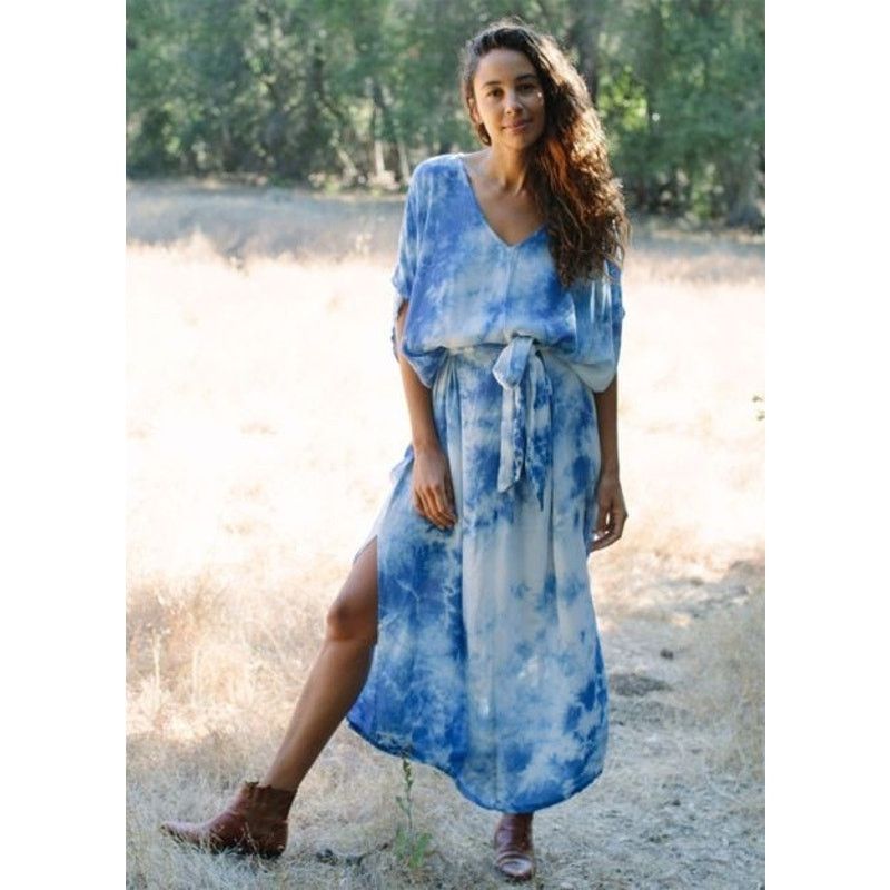 Rachel Pally New Rachel Pally Tie Dye Rae Dress Maxi Caftan $298 SMALL Size S / US 4 / IT 40 - 5 Thumbnail