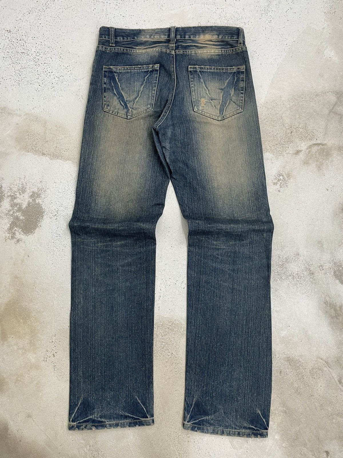 PPFM Vintage 90’s Japan Designer Ppfm Revolution Distressed Denim Size US 32 / EU 48 - 8 Thumbnail