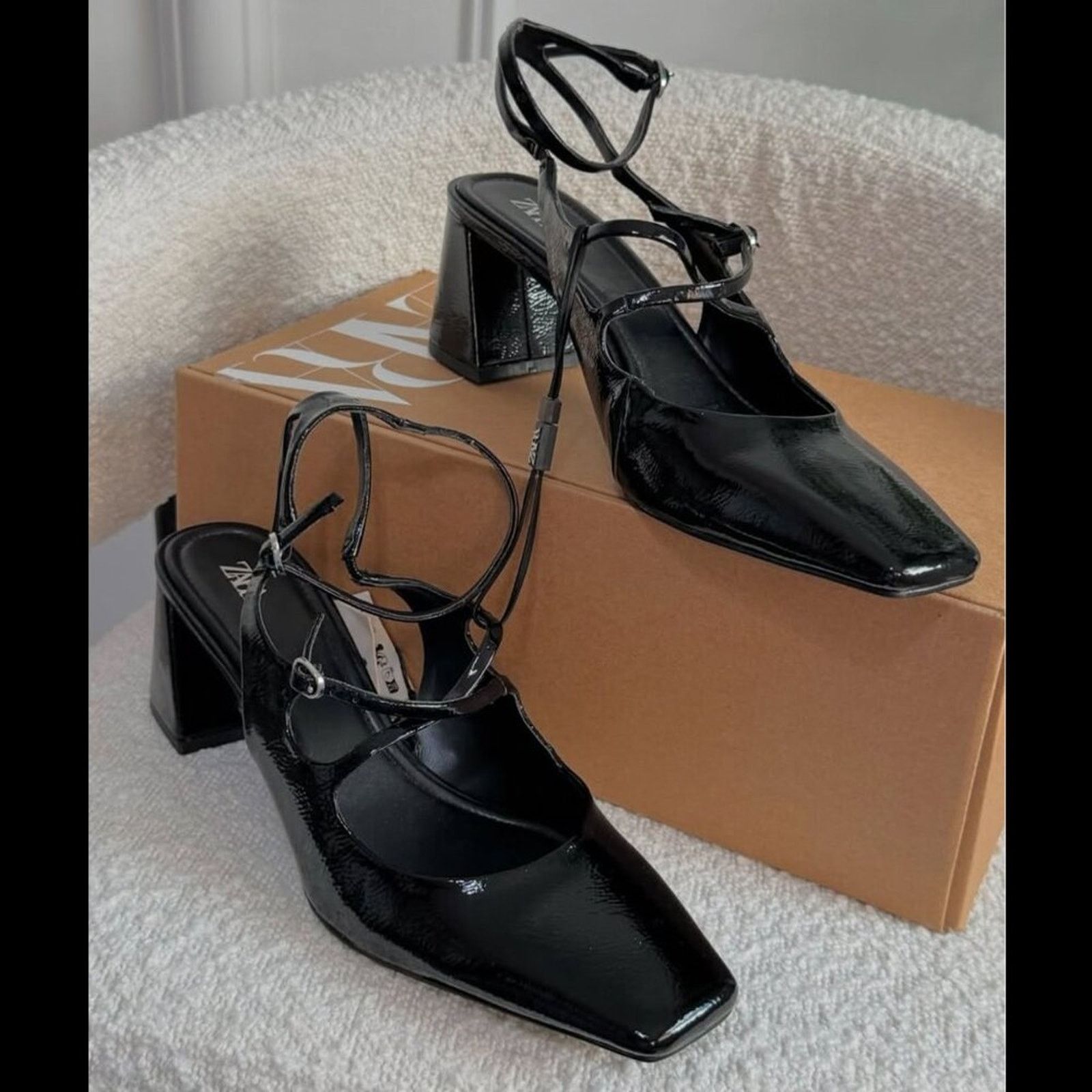 Zara ZARA Strappy Block Heels NWT Size US 10 / IT 40 - 4 Thumbnail